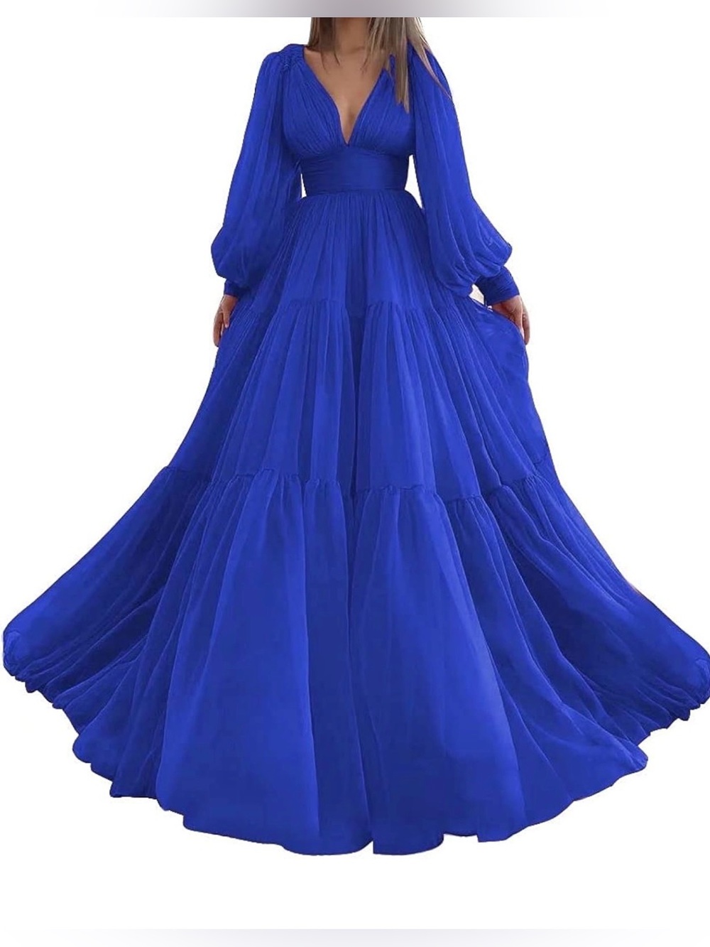 MARSEN Long Sleeve Tulle Ball gown/ Prom Dress